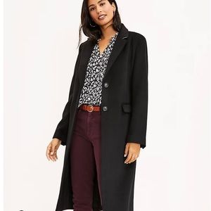 Long black wool coat